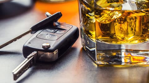alcohol with car keys