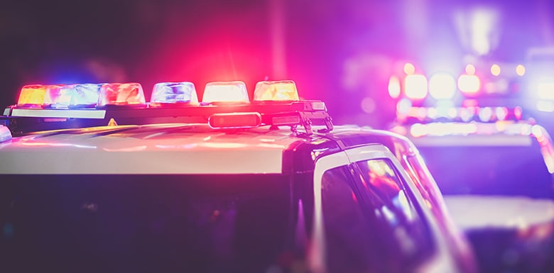 Police car lights