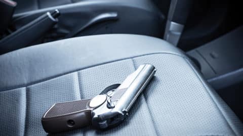 Firearm on car seat