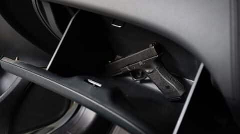 Gun in car's glove box