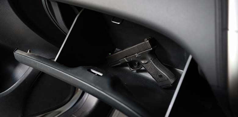 Gun in car's glove box